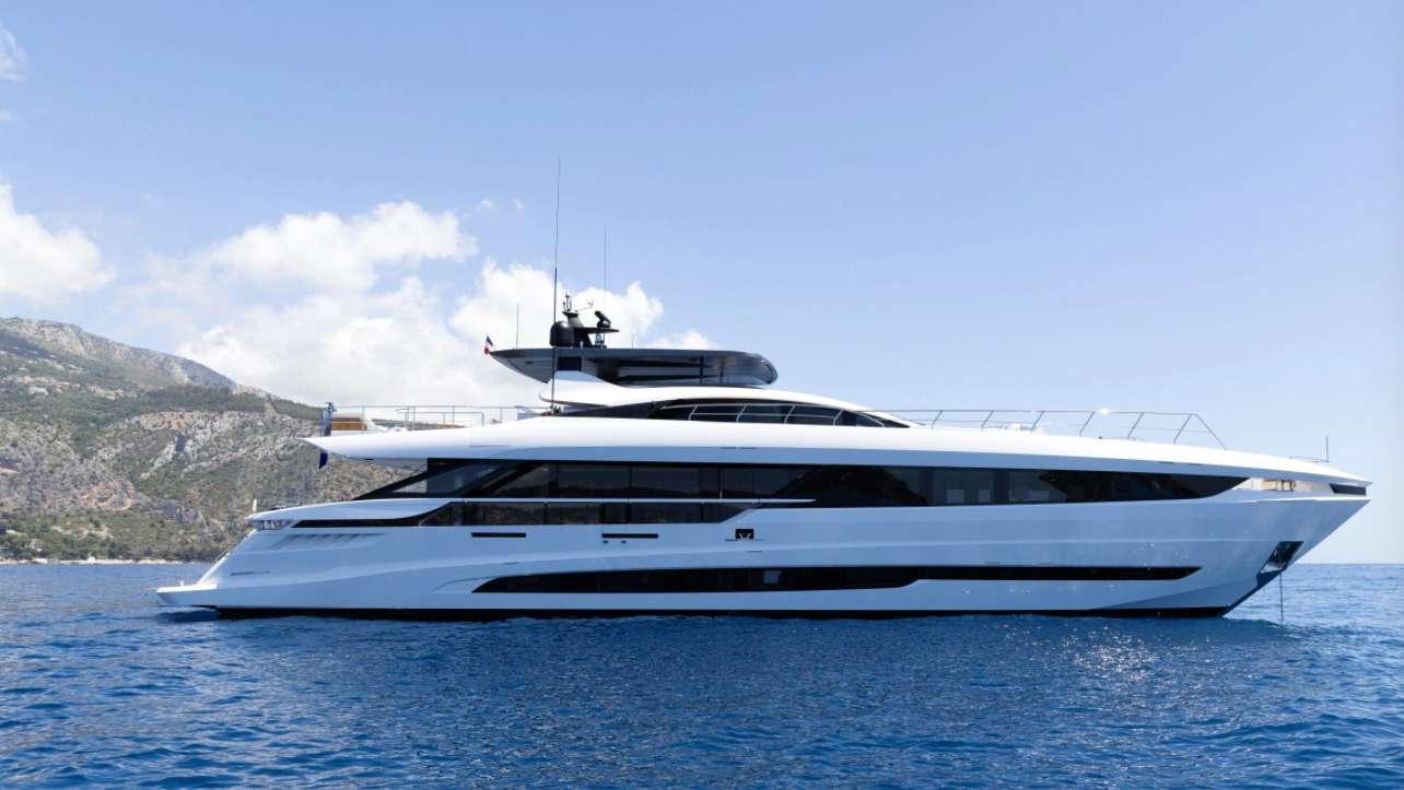The stunning 109-foot motor yacht Dopamine is sleek and stylish with elegant, powerful lines. Sportier, faster and more efficient than other yachts.