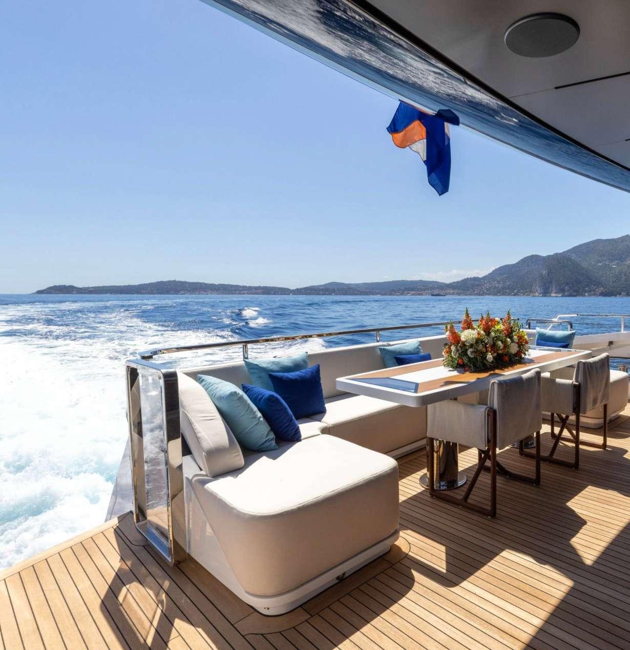 The stunning 109-foot motor yacht Dopamine is sleek and stylish with elegant, powerful lines. Sportier, faster and more efficient than other yachts.