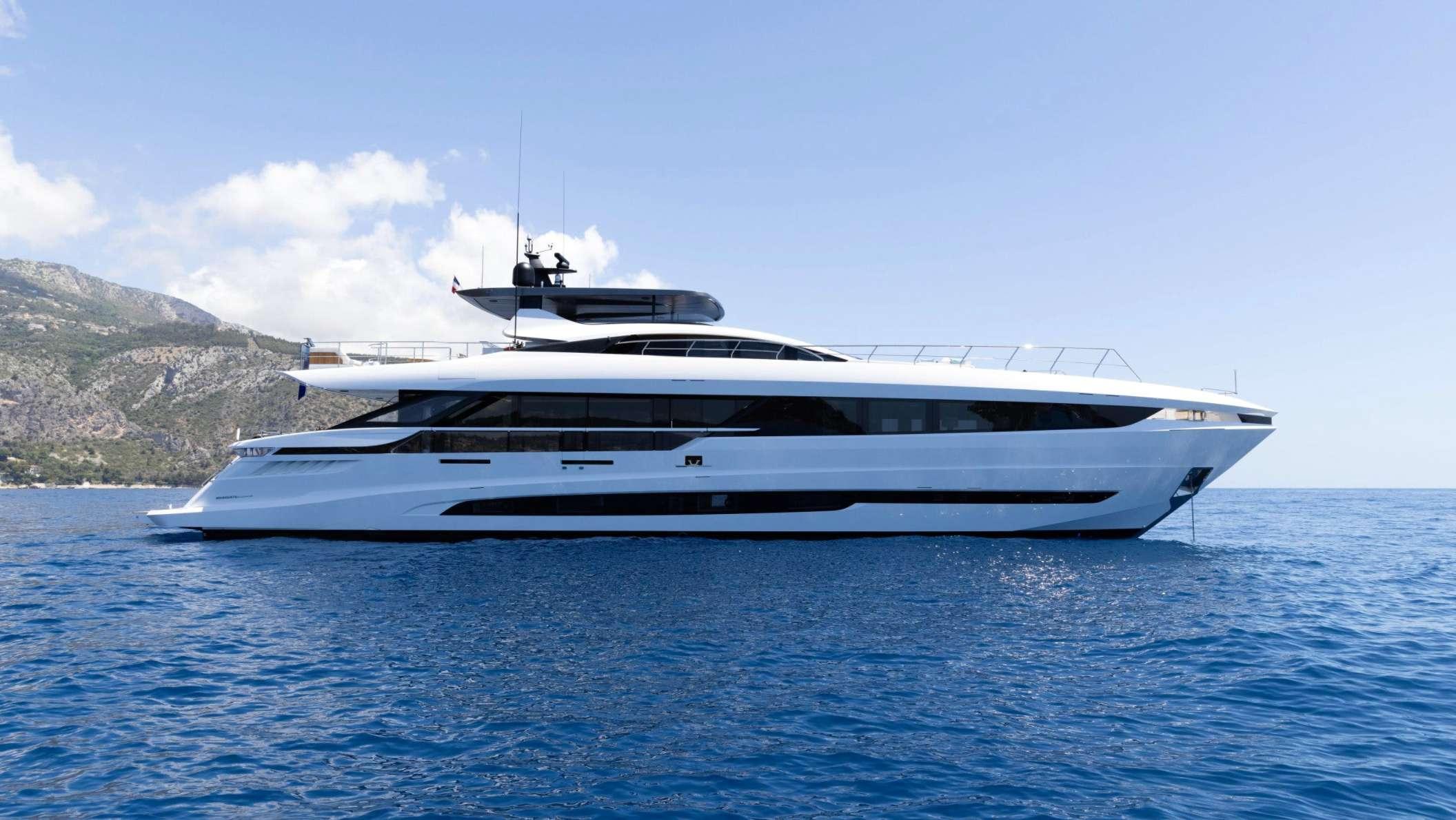 The stunning 109-foot motor yacht Dopamine is sleek and stylish with elegant, powerful lines. Sportier, faster and more efficient than other yachts.