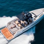 Jodelly Fjord 44 open is a 13,45m yacht prepared to host 12 guests to enjoy the waters of the Mediterranean.