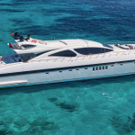 More than a Yacht - a lifestyle dream. Shane, a high performance super yacht with stabilisers at anchor underway.