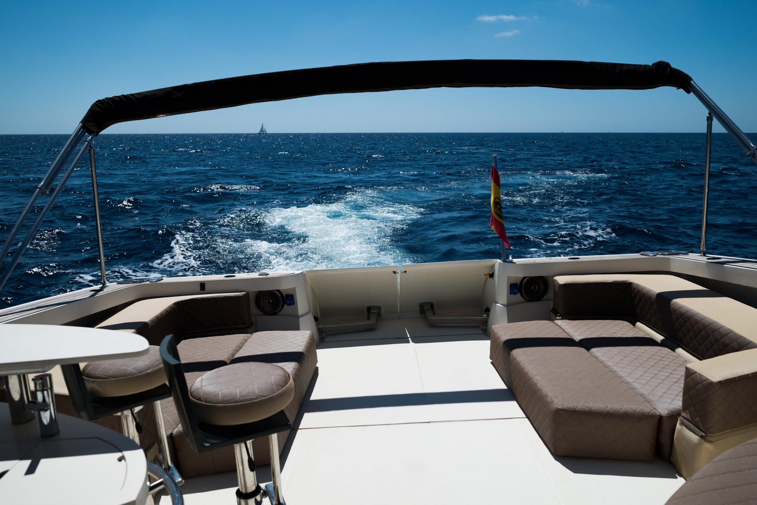 Bad Ass Baia One 44 is a 14m yacht fully-equipped for a great vacation in the Balearic Islands.