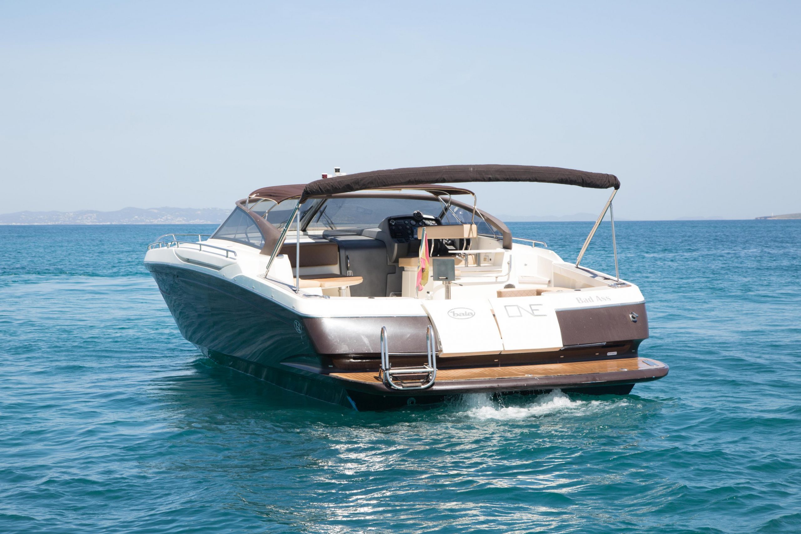 bad-ass-4 Bad Ass Baia One 44 is a 14m yacht fully-equipped for a great vacation in the Balearic Islands.